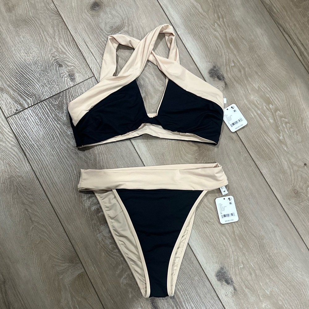 🆕 FREE PEOPLE X KYA Reversible Coco Bikini Top & Camilia Bikini Bottom - Picture 2 of 13